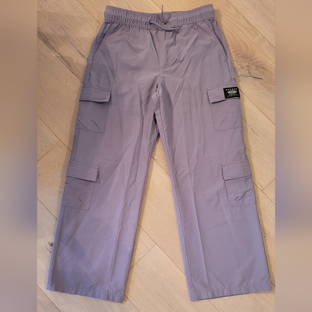 PacSun Kids Silver Baggy Cargo Pants